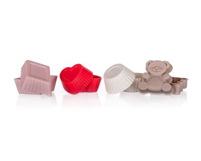 BANQUET Sada silikonových formiček CULINARIA 3,3 cm, 8 ks, mix barev