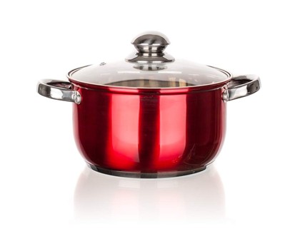 BANQUET Hrnec nerezový MAESTRO Red 20 cm, 3,2 l, s poklicí