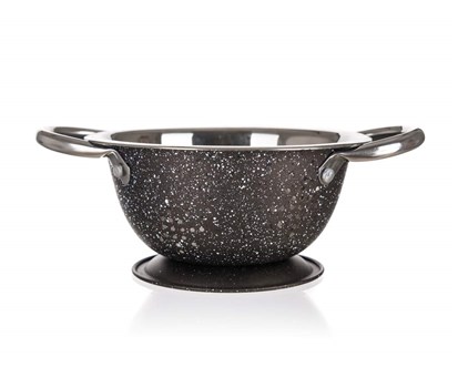 BANQUET Cedník nerezový mělký GRANITE Brown 16 x 7,7 cm