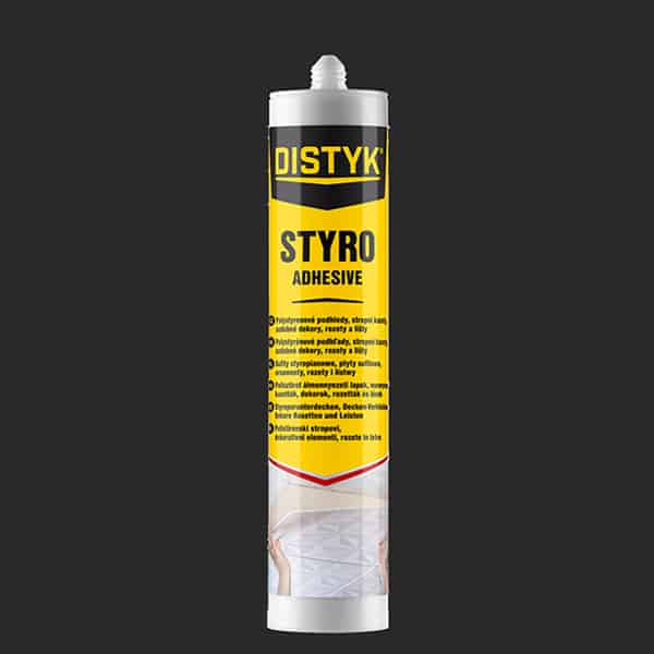 LEPIDLO NA POLYSTYREN Distyk / STYRO ADHESIVE, kartuše 310 ml, bílá