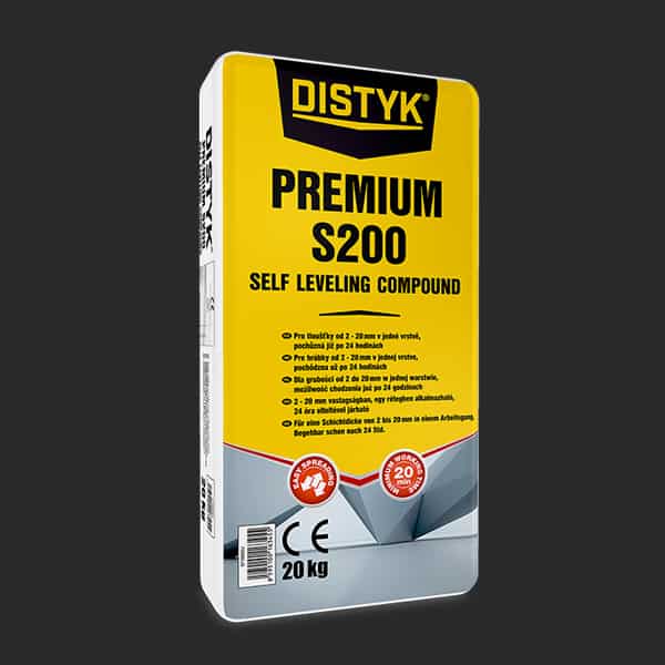 SAMONIVELAČNÍ HMOTA NA PODLAHY PREMIUM S200 Distyk, pytel 20 kg, šedá