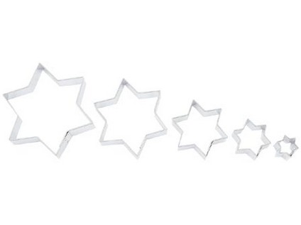 vykraj.cukroví HVĚZDIČKA sada 5díl.