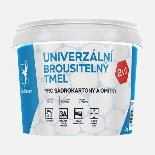 Den Braven - Univerzální brousitelný tmel, kbelík 14 kg, bílý
