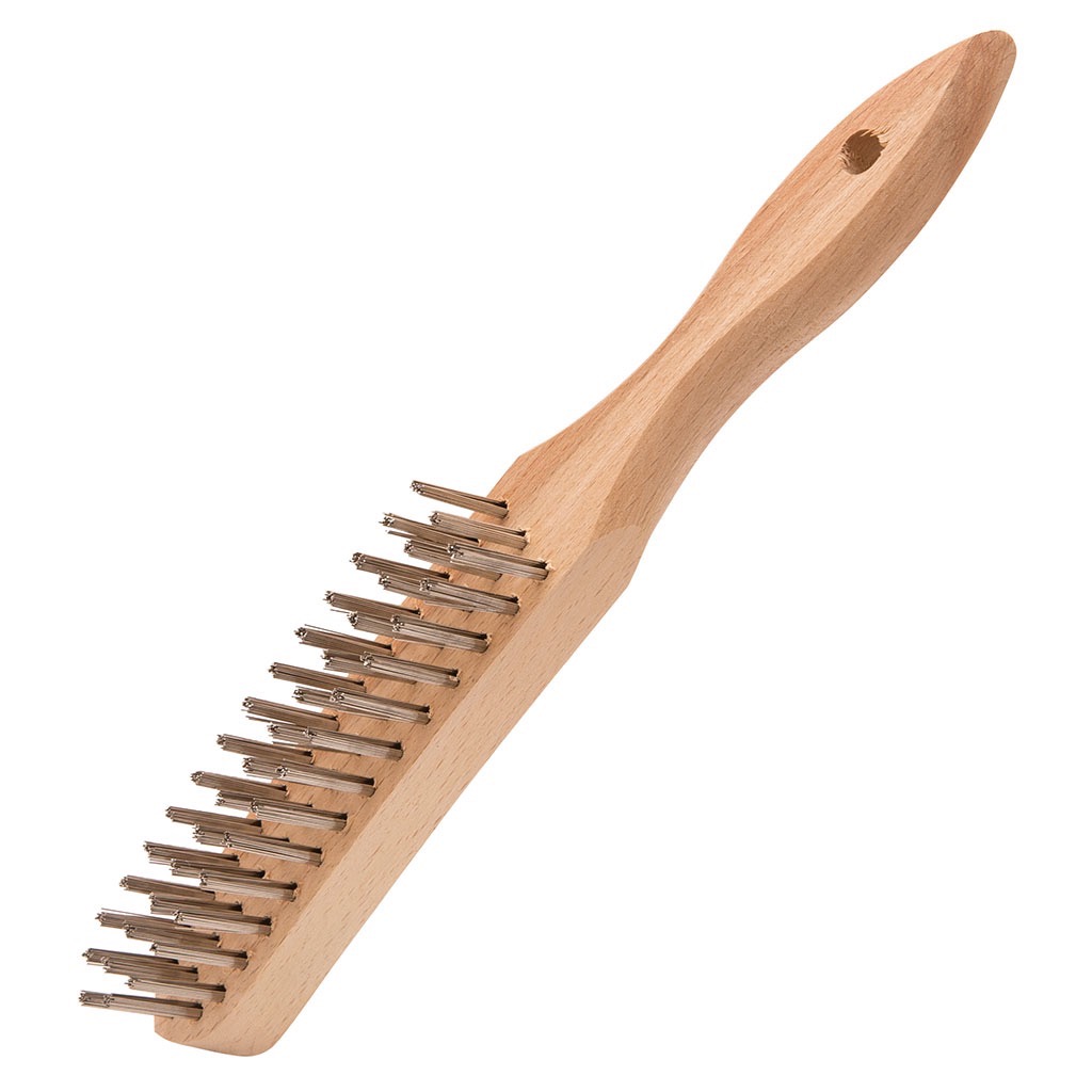 KART - ruční kartáč třířadý - nerez hladký 0,30mm