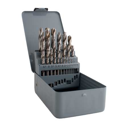 Magg PROFI - Sada vrtáků HSS-G vybrušované 25 ks (1,0-13,0mm), plechový box