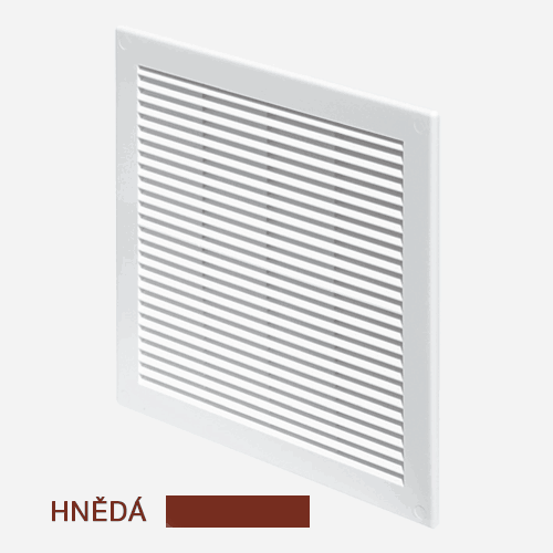 Den Braven - Mřížka větrací se síťovinou, 100 mm x 100 mm, plastová, hnědá