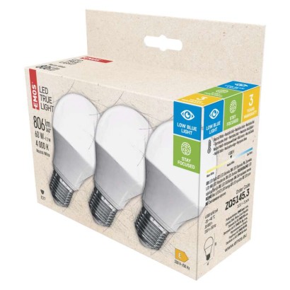 LED žárovka True Light 7,2W E27 neutrální bílá 019201