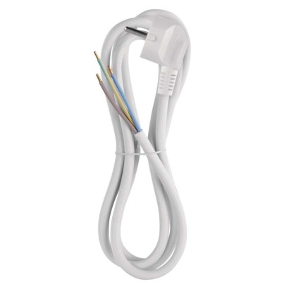 Flexo šňůra PVC 3× 1,5mm2, 2m, bílá