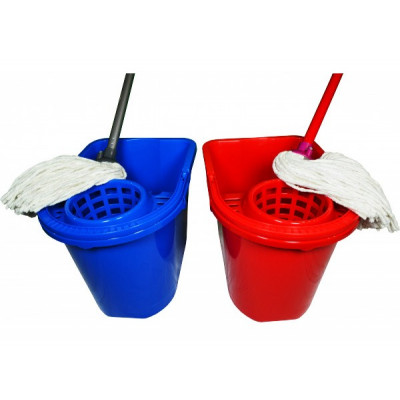 Vědro 15L + násada s hlavicí 120cm