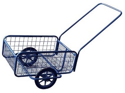 vozík POPULAR I, gumová obruč, komaxit, 418x618x232(1220)mm