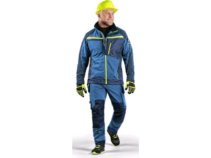 Kalhoty CXS NAOS pánské, modro-modré, HV žluté doplňky, vel. 56