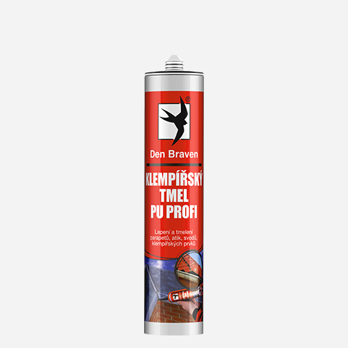 Den Braven - Klempířský tmel PU PROFI, kartuše 300 ml, šedý