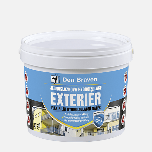 Den Braven - Jednosložková hydroizolace EXTERIÉR, kbelík 2,5 kg, modrá