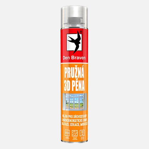 Den Braven - Pružná 3D pěna, pistolová dóza 750 ml, bílá