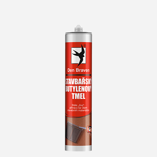 Den Braven - Stavbařský butylenový tmel, kartuše 310 ml, hnědý