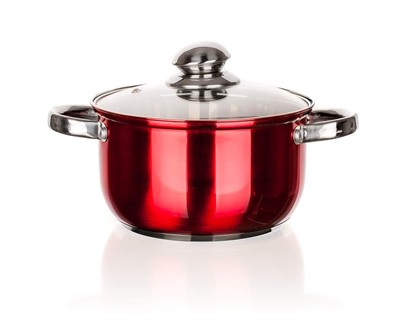 BANQUET Hrnec nerezový MAESTRO Red 18 cm, 2,8 l, s poklicí