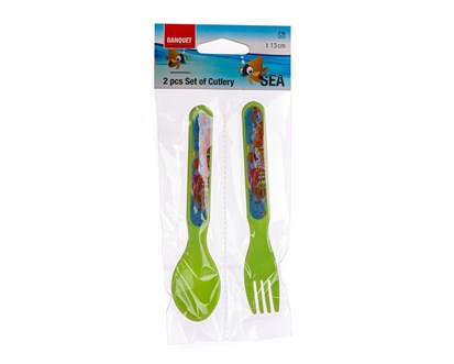 BANQUET Příbor dětský plastový SEA 13 cm