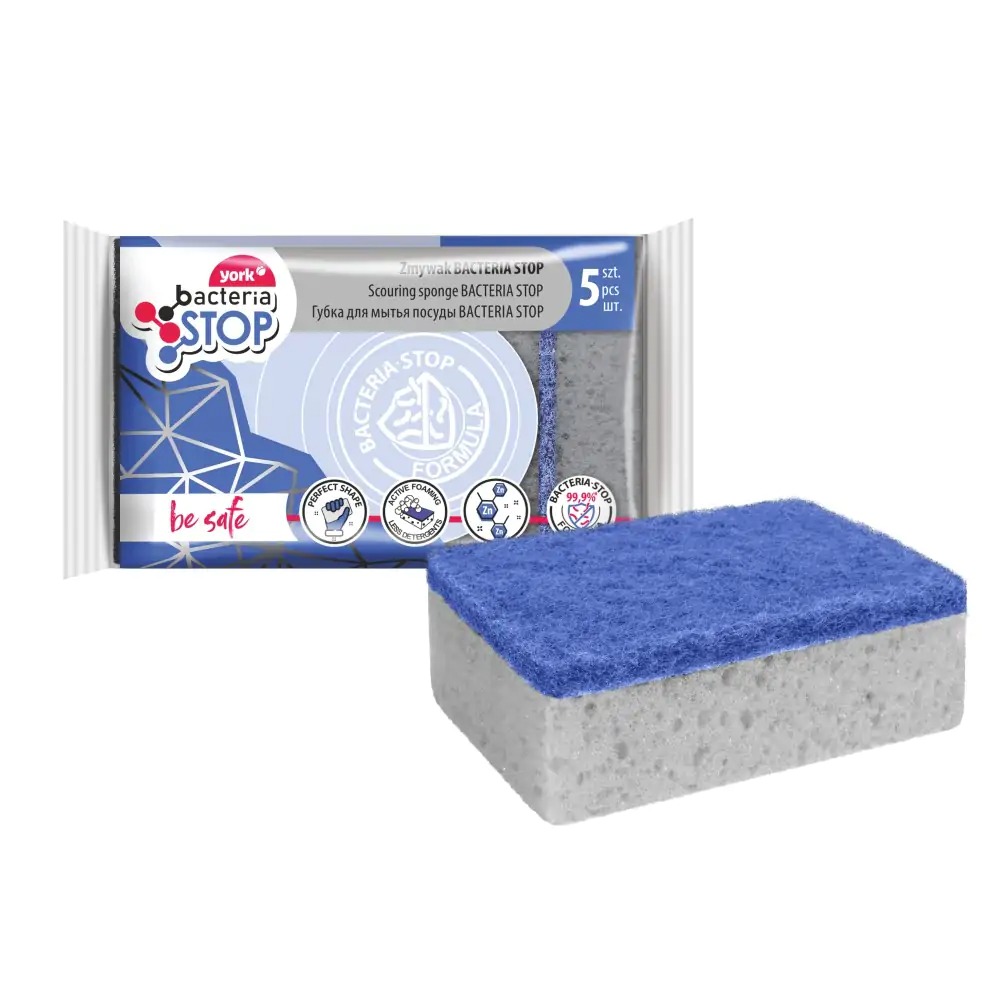 Houbička na nádobí BACTERIA STOP 5ks