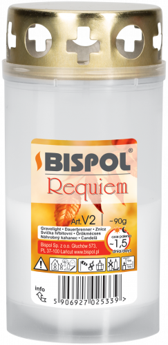 Hřbitovní lampička - lisovaný vosk V2