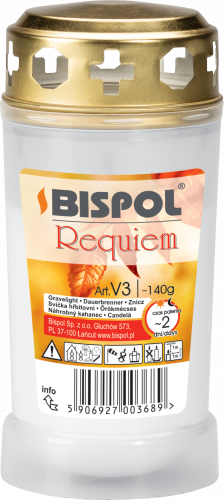 Hřbitovní lampička - lisovaný vosk V3