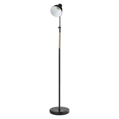Stojací lampa EDWARD na žárovku E27, 150 cm, černá