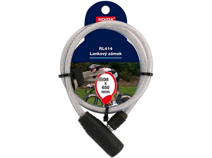 zámek lankový  8x 650mm 2 kl. TRA RICHTER
