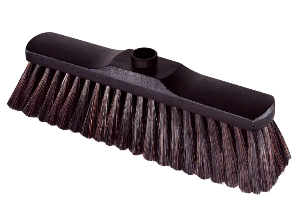 Koště s přírodními štětinami 28 cm LUX