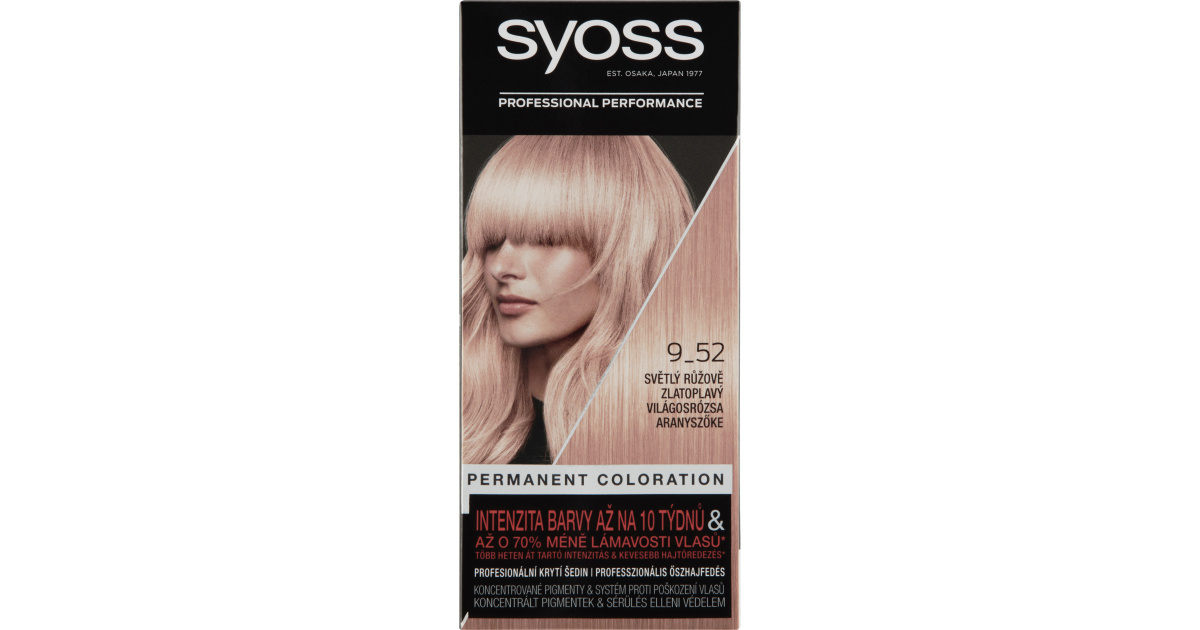 Syoss 9-52 Světle Růžově Zlatoplavý 50 ml