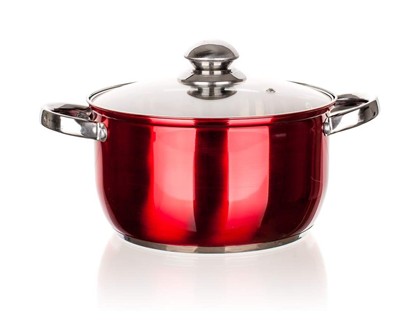 BANQUET Hrnec nerezový MAESTRO Red 22 cm, 4,3 l, s poklicí