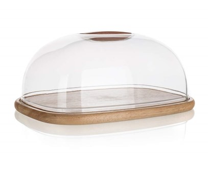 BANQUET Prkénko servírovací s poklopem BRILLANTE 30,3 x 22,5 x 14 cm