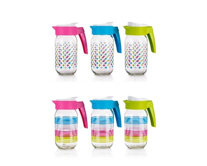 BANQUET Džbán skleněný LINEA 1 l, s víkem assort