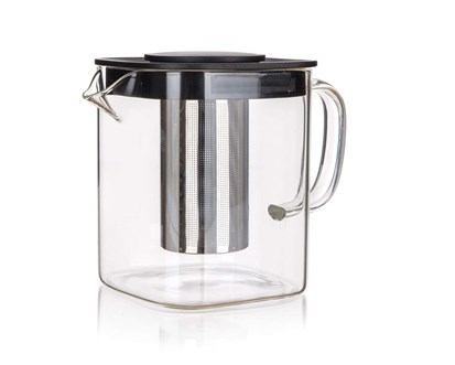 BANQUET Konvice skleněná s filtrem KIRSTY 1,1 l, hranatá