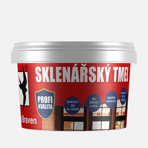Den Braven - Sklenářský tmel, kelímek 500 g, béžový