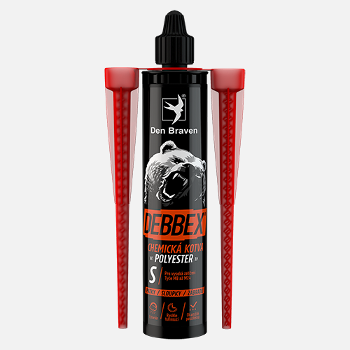 Den Braven - Chemická kotva POLYESTER S, kartuše 300 ml, šedá